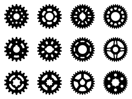 Set of gear wheel vector iconsのイラスト素材