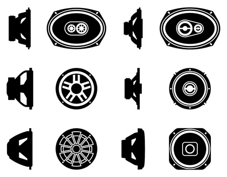 Speaker driver. Car audio. Silhouette vectorのイラスト素材