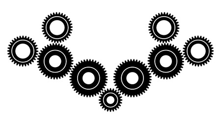 Gear wheels for transmiting power and motion between rotating shaftsのイラスト素材