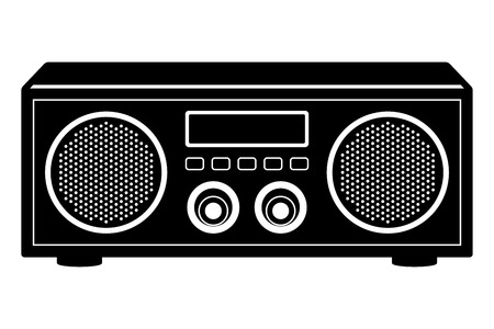 Radio tuner. Standalone audio component. Vector illustrationのイラスト素材