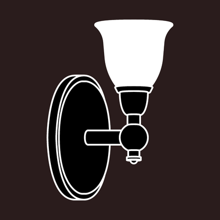 Wall lamp. Lighting equipment. Vector illustrationのイラスト素材