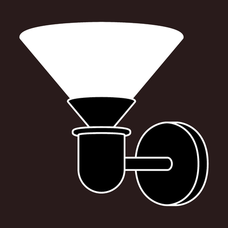 Wall lamp. Classic silhouette. Vector illustrationのイラスト素材