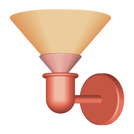 Wall lamp. Elegant style. 3D effect vectorのイラスト素材