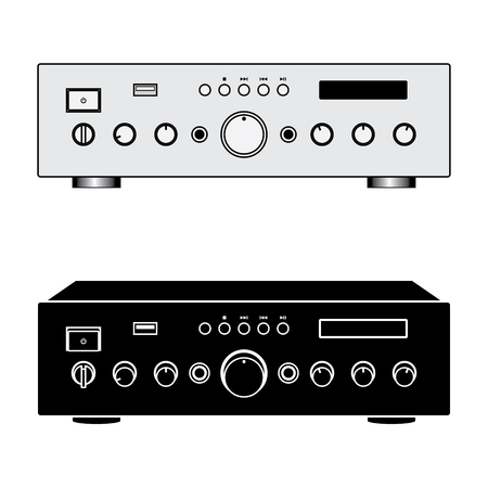 Karaoke amplifier. Sound equipment. Vector illustrationのイラスト素材