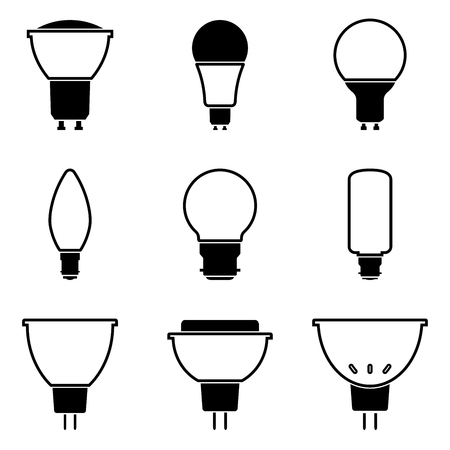 Light bulb icon set. Vector illustrationのイラスト素材