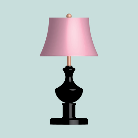 Table lamp. Traditional style. 3D effect vectorのイラスト素材