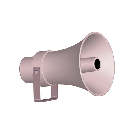 Outdoor and indoor horn speaker. Vector illustrationのイラスト素材