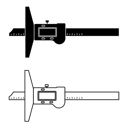 Digital Caliper. Vector illustrationのイラスト素材