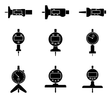 Depth gauge. Measuring tools. Vector illustrationのイラスト素材
