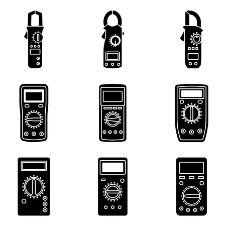 Automotive digital multimeter. Measuring tool. Vector illustrationのイラスト素材