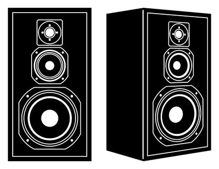 Loudspeaker. Audio equipment. Vector illustrationのイラスト素材
