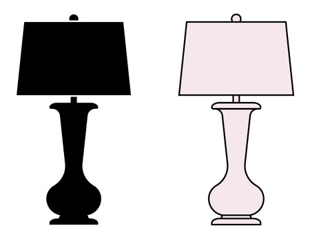 Table lamp. Flat icons. Vector illustrationのイラスト素材