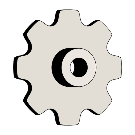 Round link chains sprocket. Machine parts. 3D effect vectorのイラスト素材