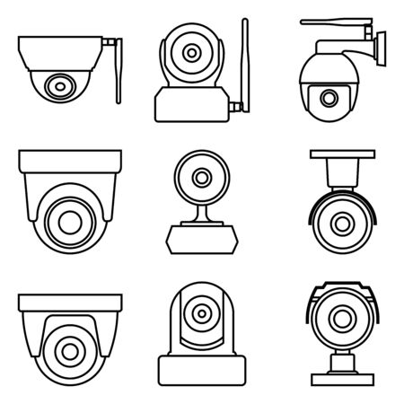 Outdoor and indoor surveillance camera.のイラスト素材