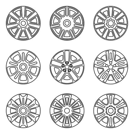 Car wheel trims.のイラスト素材