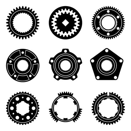 Synchronize ring, gear wheel, wheel hub assembly.のイラスト素材