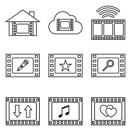Film frame and symbols.のイラスト素材