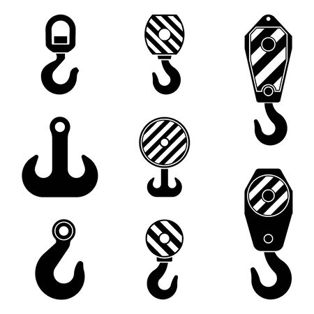 Crane hook. Hook block.のイラスト素材