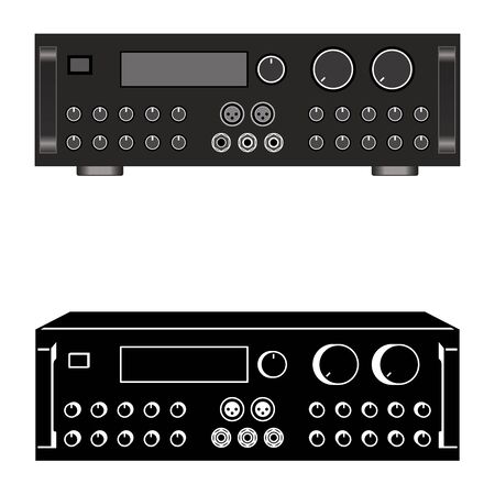 Mixing amplifier. Integrated mixer amplifier.のイラスト素材