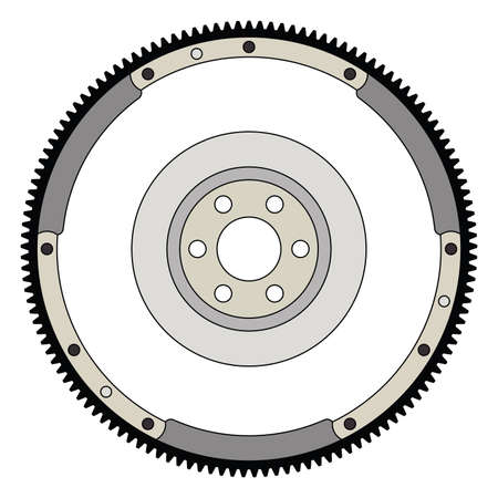 Flywheel. Car parts. Vector illustrationのイラスト素材