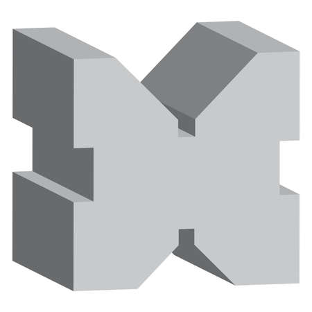 V block. Measuring equipment. 3D effect vectorのイラスト素材
