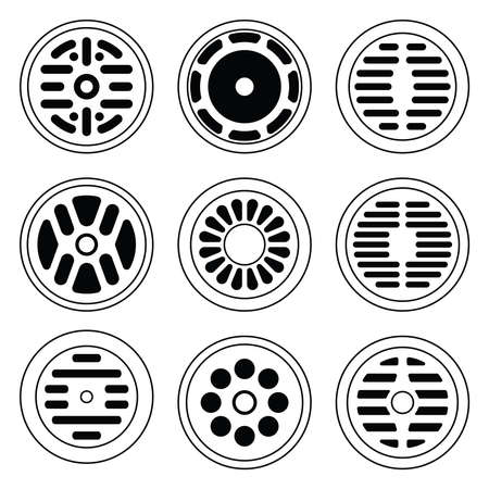 Disc horn. Spare parts. Vector illustrationのイラスト素材