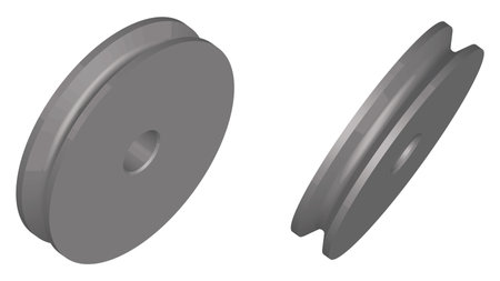 Pulley wheel. Spare parts. 3D effect. Vector illustrationのイラスト素材