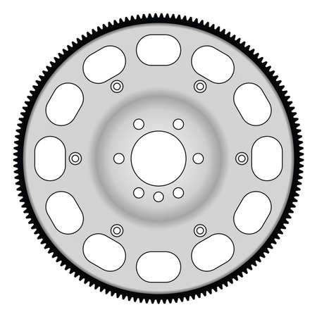 Flywheel. Spare parts. Flat icon. Vector illustrationのイラスト素材