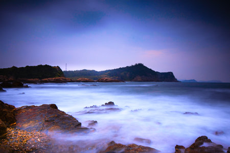 rocks by the seaの写真素材