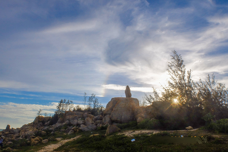 rocks by the seaの写真素材