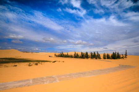 Sand hills in Phan Thiet-VietNamの写真素材
