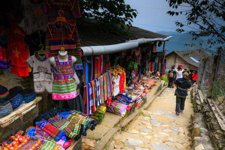 Stores brocade fabric of the nationのeditorial素材