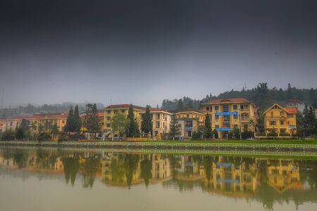 Morning on the lake tropicalのeditorial素材