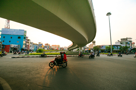 Curve of Thu Thiem Bridgeのeditorial素材