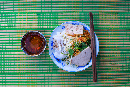 Stuffed pancake made from rice flourの写真素材