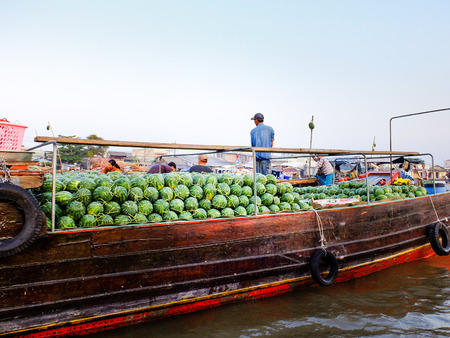 Viet Nam River marketのeditorial素材