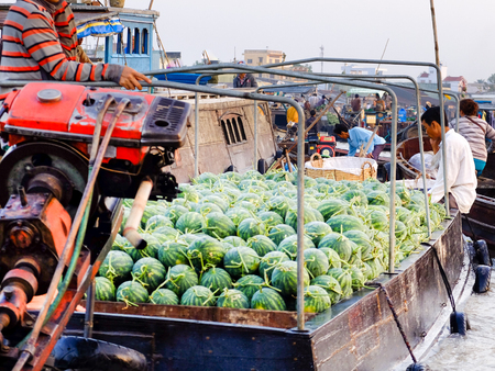 Viet Nam River marketのeditorial素材