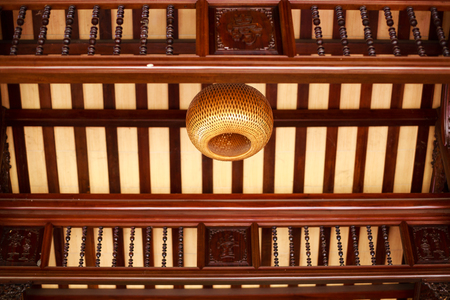 The house is made wooden with asian styleの写真素材