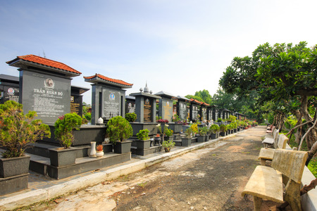 Hochiminh City Vietnam June 13 2015: a cemetery of a Buddhist tradition in Saigonのeditorial素材