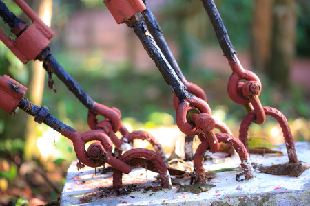 Cable holding power polesの写真素材