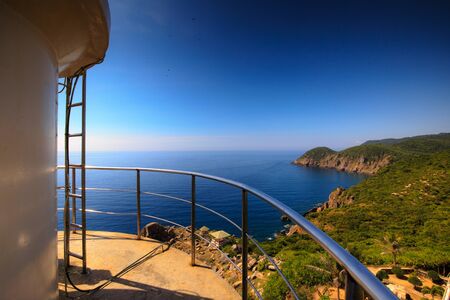 View to the ocean from lighthouseの写真素材