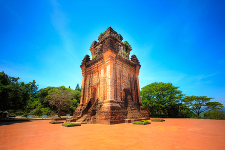 Phu Yen Province, Vietnam - August 15, 2015: The Ancient Vestige of the Cham temple in Phu Yen Remainsのeditorial素材