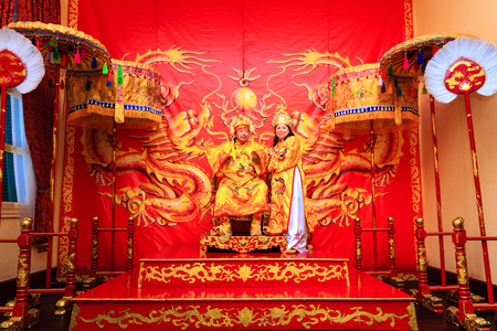 Da Lat city, Vietnam - November 8, 2015: This is place where king and queen simulation decorated as visitors take souvenir photos v. tourists will have the opportunity to experience the feeling of the famous historical figuresのeditorial素材