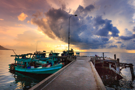 Phu Quoc island, Kien Giang province, Vietnam - May 03, 2016: local fishmen's daily life on the boat at Phu Quoc island , Vietnam.のeditorial素材