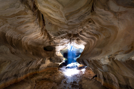 The wild and mysterious beauty of Son Tra cave in Ba Nui hamlet, Binh An commune, Kien Luong district, Kien Giang province, Vietnamの写真素材