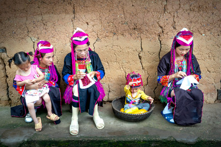 Binh Lieu District, Quang Ninh Province, Vietnam - July 4, 2020: A scene of daily life of an ethnic...