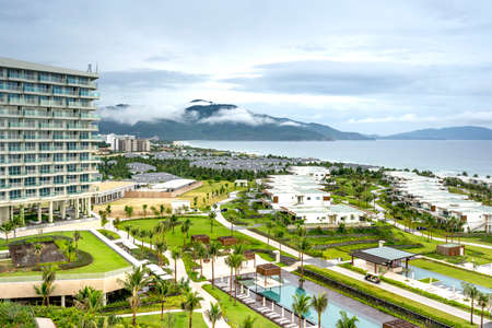 5-star Alma resort in Cam Ranh district, Khanh Hoa province, Vietnam-October 8, 2020: Overview of Alma Vietnam resort located on the famous Bai Dai beach of Cam Ranh district, province Khanh Hoa, VNのeditorial素材