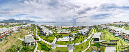 5-star Alma resort in Cam Ranh district, Khanh Hoa province, Vietnam-October 8, 2020: Overview of Alma Vietnam resort located on the famous Bai Dai beach of Cam Ranh district, province Khanh Hoa, VNのeditorial素材