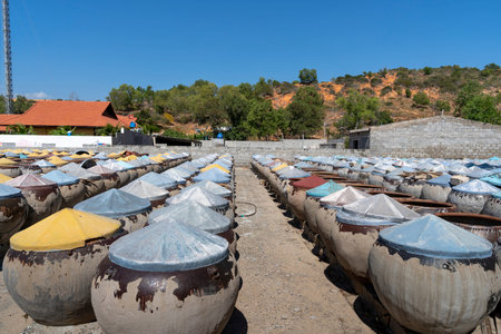 Phan Thiet, Binh Thuan Province, Vietnam - January 15, 2021: An anchovy fish sauce factory in Phan...