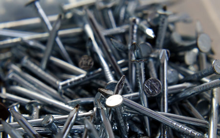 nail variety in a plastic boxの写真素材